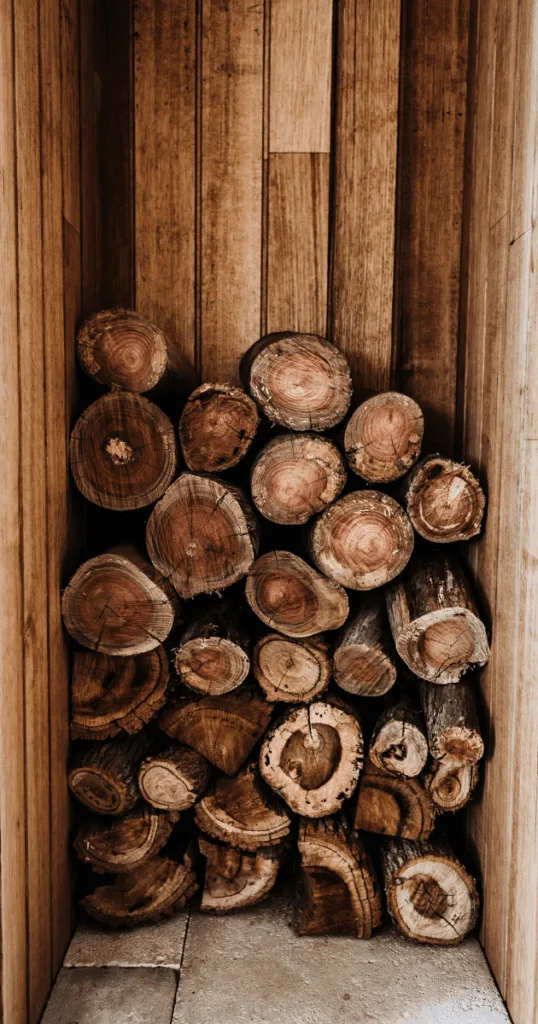 Stackled firewood