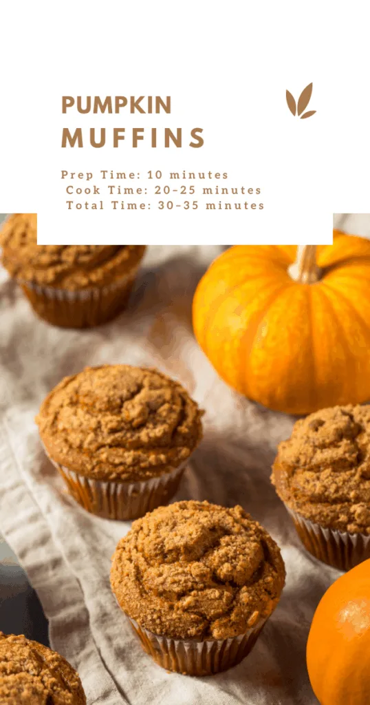 Golden brown pumpkin muffins with cracked tops in a muffin tin, sprinkled with coarse sugar.